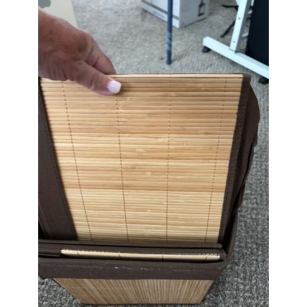 Brown Bins with bamboo fronts